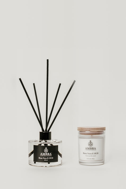 Pack Difusor + Vela Rosa Nera E OUD