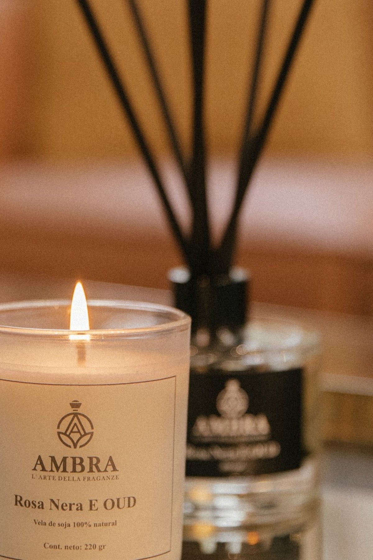 Pack Difusor + Vela Rosa Nera E OUD