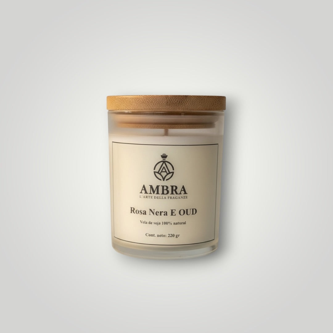 Vela Soja Rosa Nera E OUD 220gr